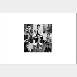 Paul Wesley Collage Leo Zodiac black and white Posters and Art